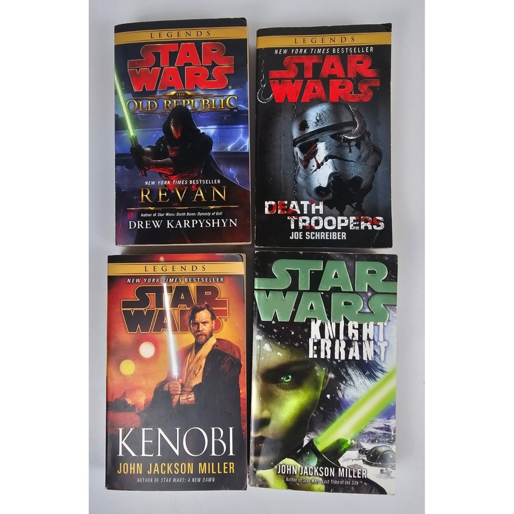 Star Wars Legends Paperback Book Lot of 4 Revan Kenobi Death Troopers Knight